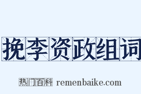 挽李资政组词是什么意思的图片